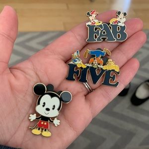 Authentic Disney Pins Fab Five
